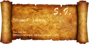 Stumpf Iduna névjegykártya